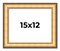 12x15 Traditional Picture Frame with UV-Resistant Acrylic & Acid Free Backing, Available in 3 Finishes - Black, Brown, Gold